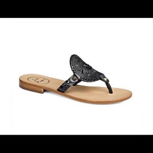 Jack Rogers Georgica Sandal Black 9.5 Barely Worn